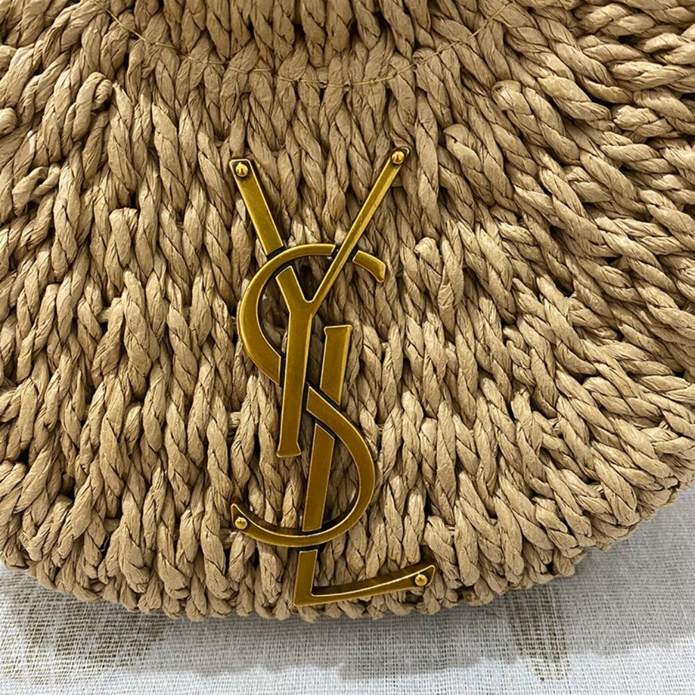 YSL Straw Woven Handbag With Adjustable Strap - Picture 6 of 6
